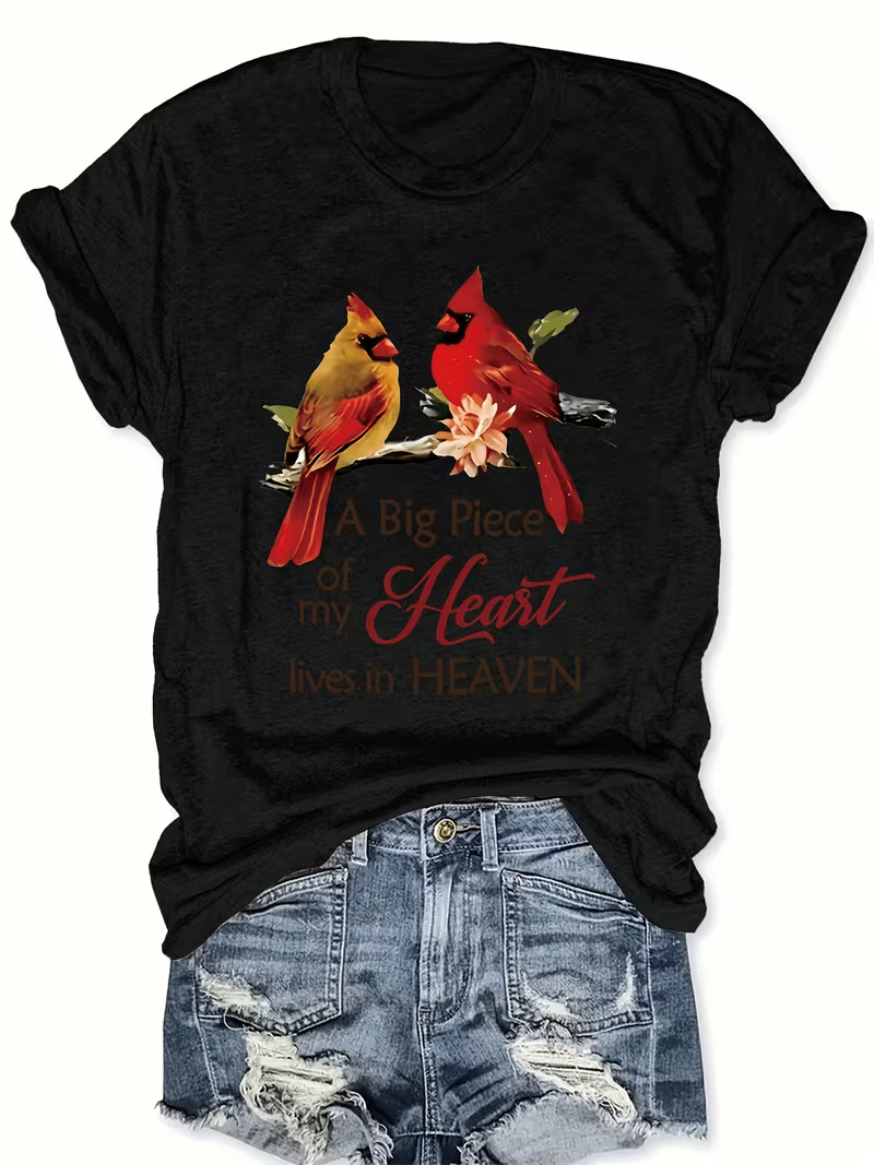 Women's Plus Cardinal Vinyl Graffic T-Shirt