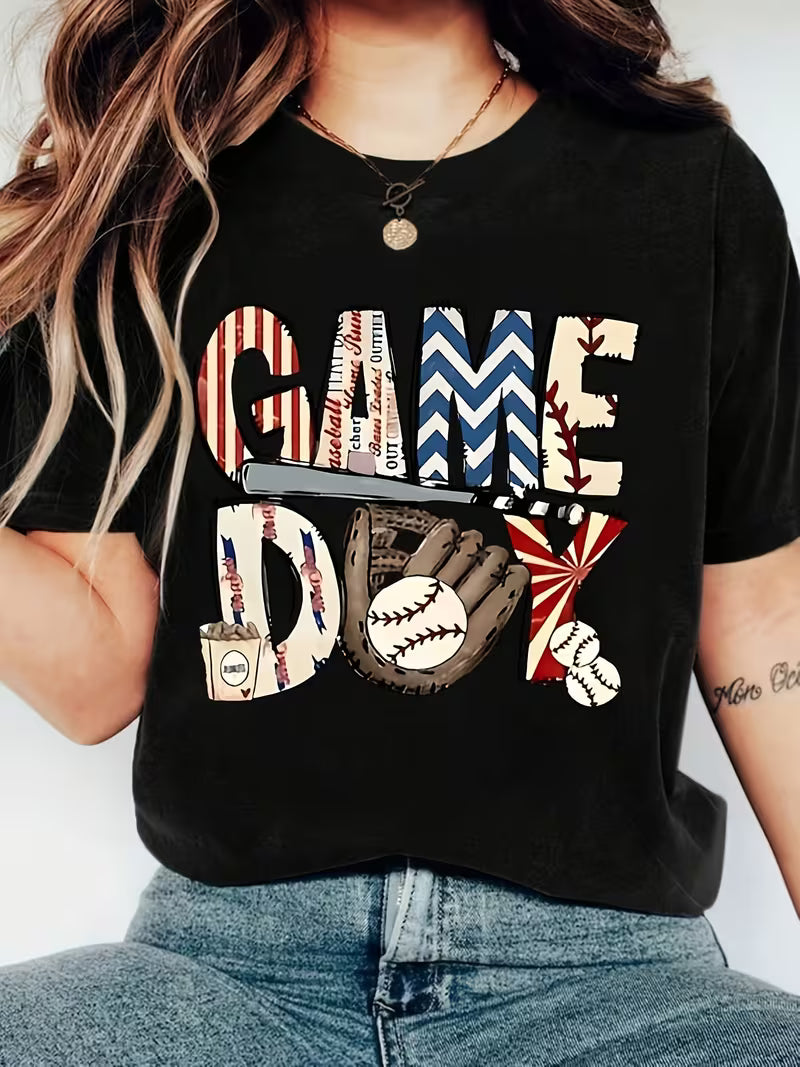 Women's Plus Game Day Vinyl Graffic T-Shirt