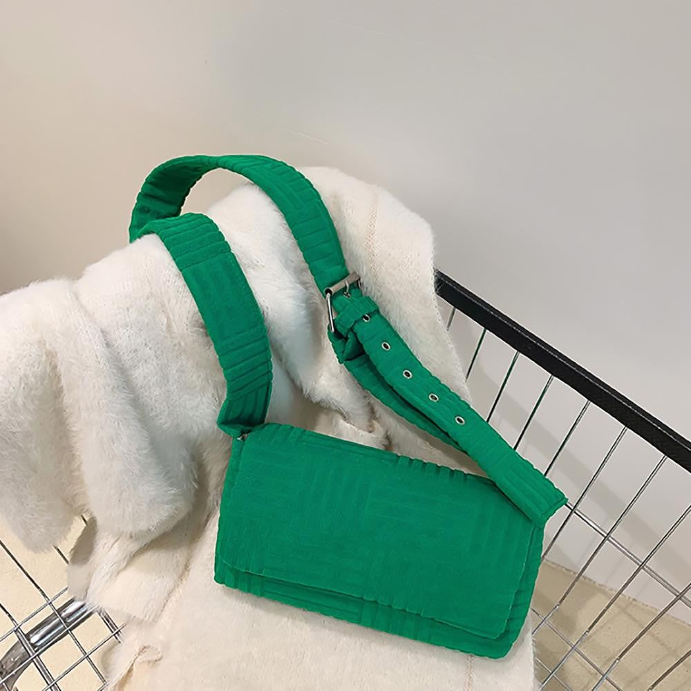Quilted Envelope Cross Body Bag With Buckle