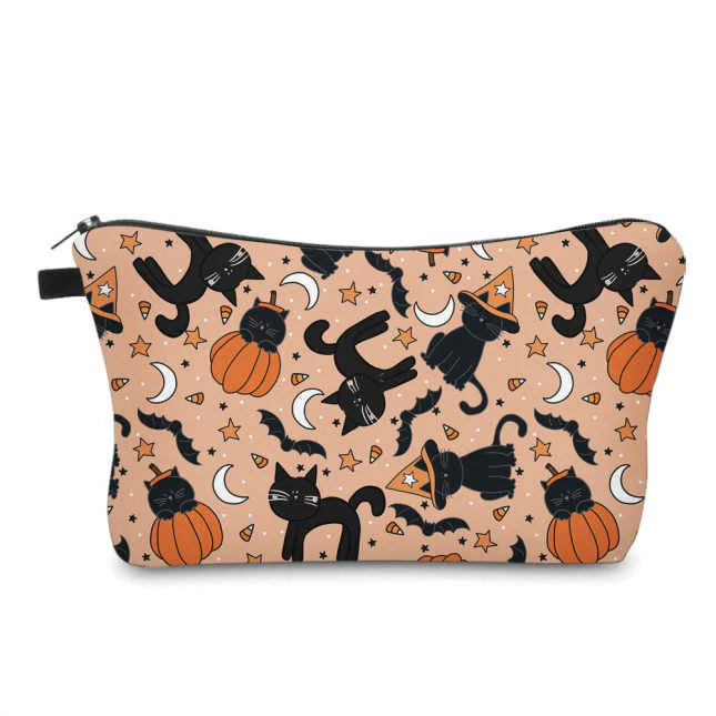 Halloween Fall, Black Cats Water Resistant Pouch