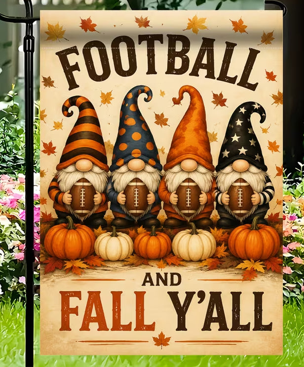 Football & Fall Garden Flag