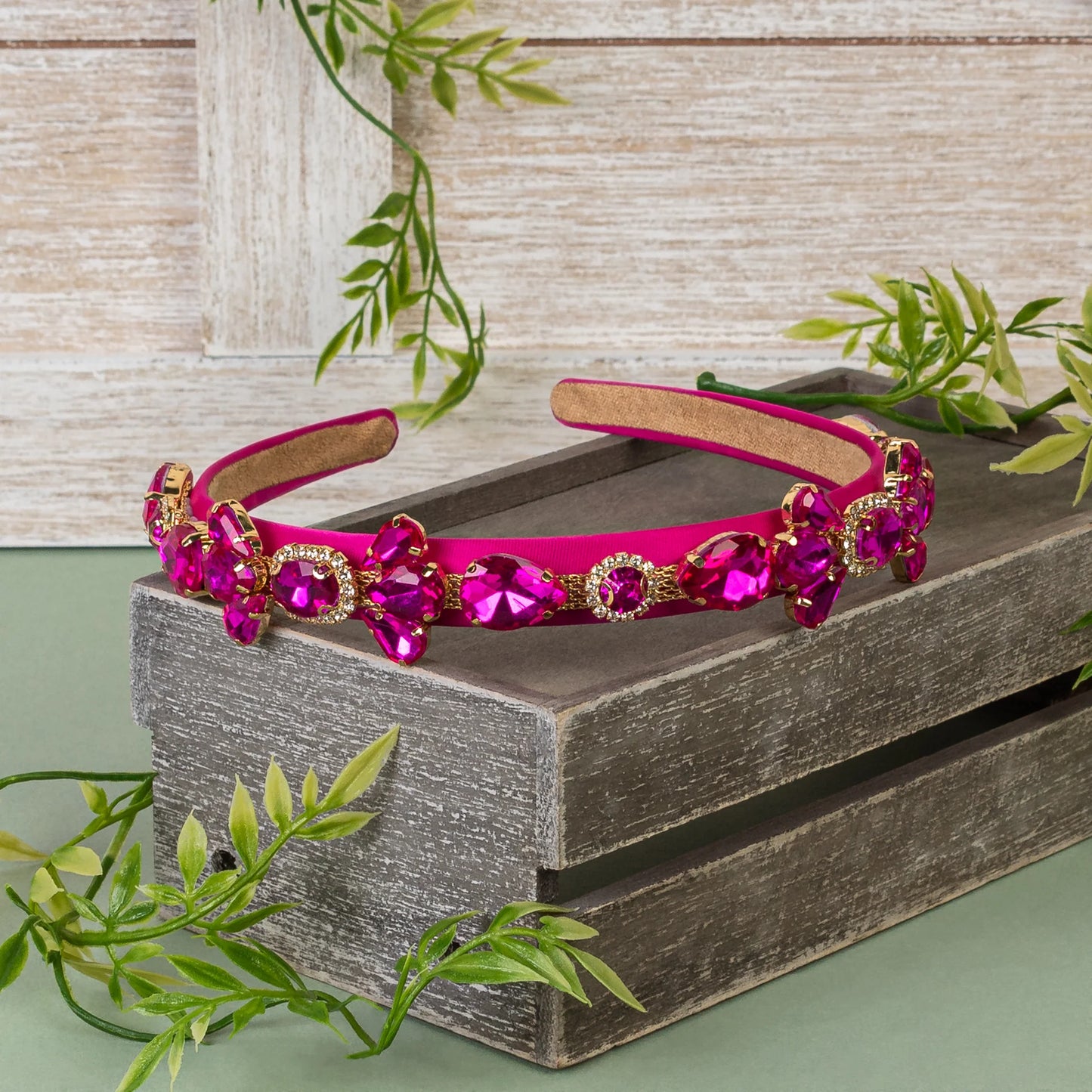 Crystal Headband - Fuchsia