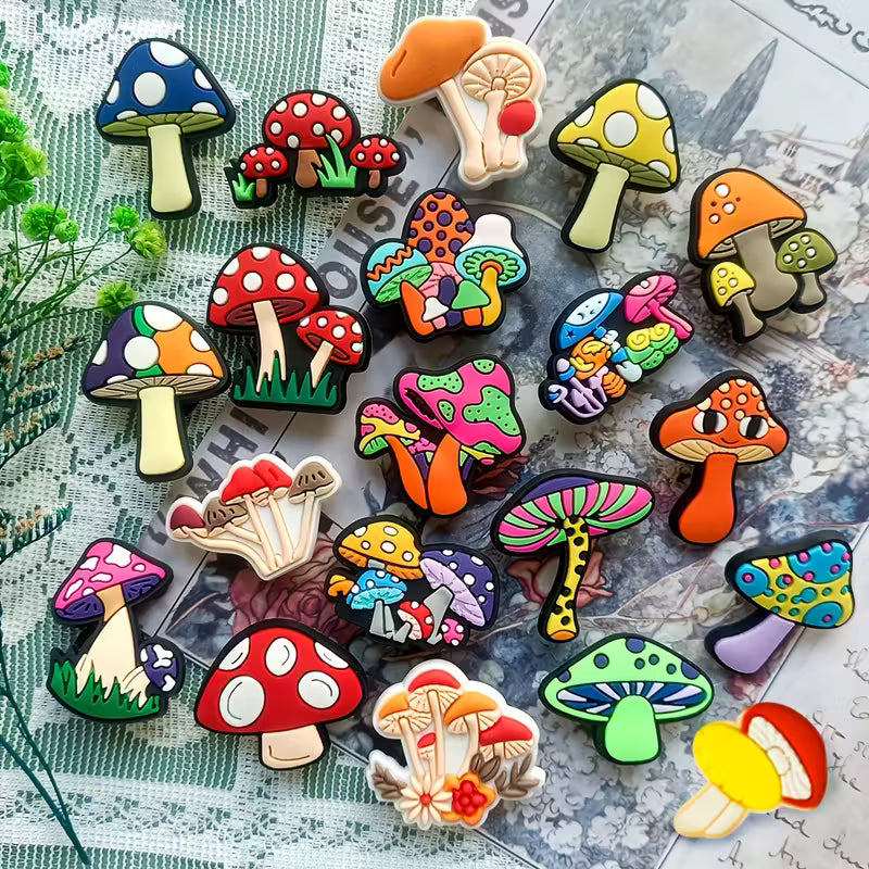 16 Mushroom Shoe Charms