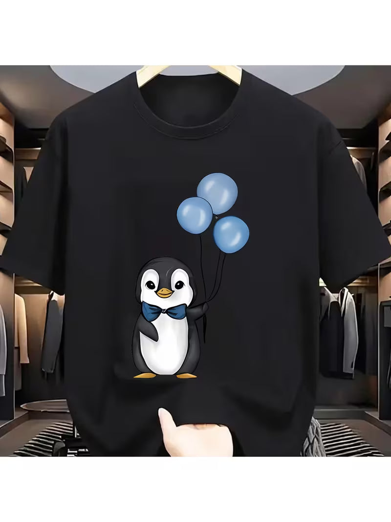 Unisex Penguin Vinyl Graphic T-Shirt