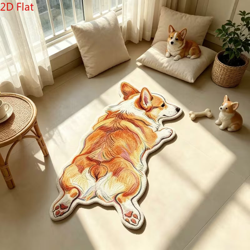 Preorder Corgi Shaped Bath/Bedroom/Kitchen Rug