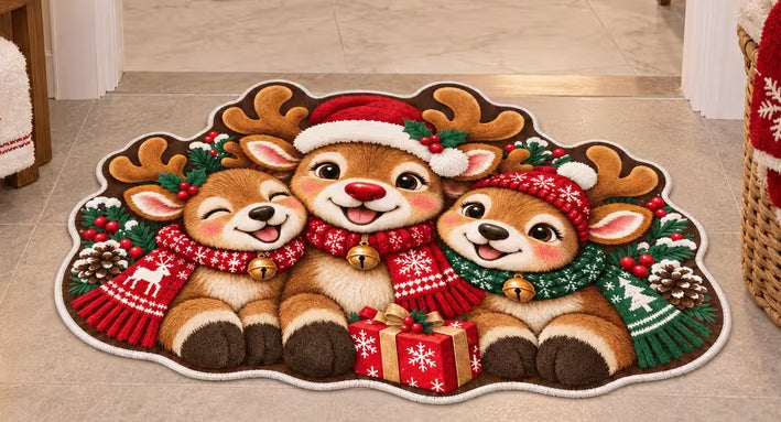 Reindeer Shaped Bath/Bedroom/Kitchen Rug