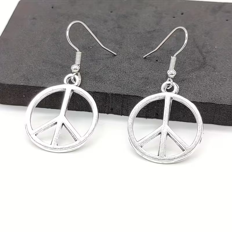 Dangle Peace Sign Earrings