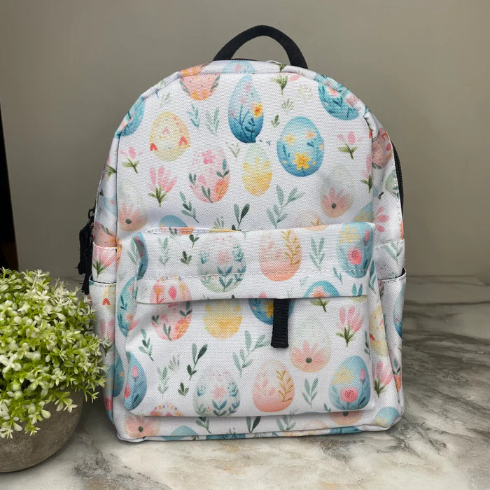 Floral Eggs Water Resistant Backpack