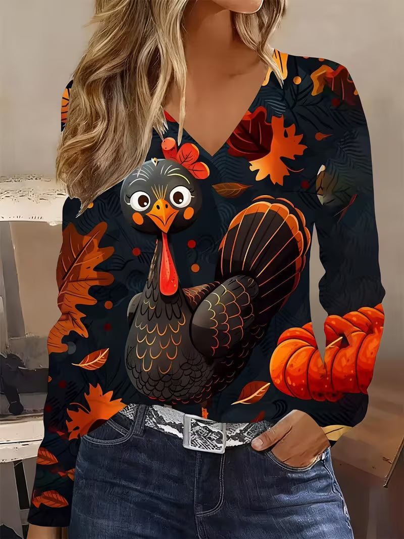 Preorder Turkey & Pumpkin Long Sleeve Shirt