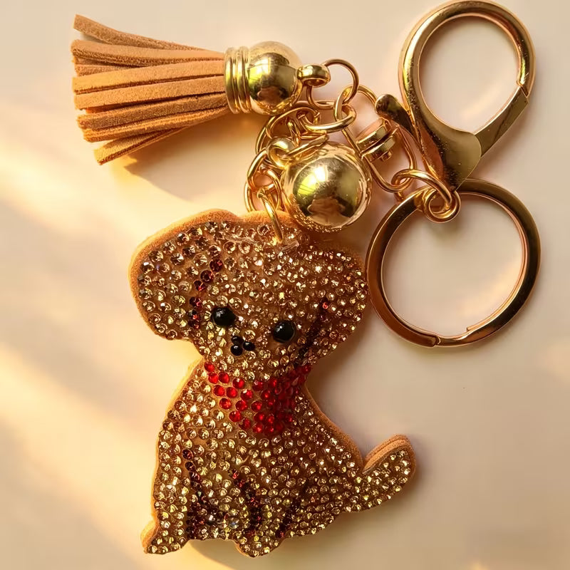 Rhinestone Chihuahua Keychain