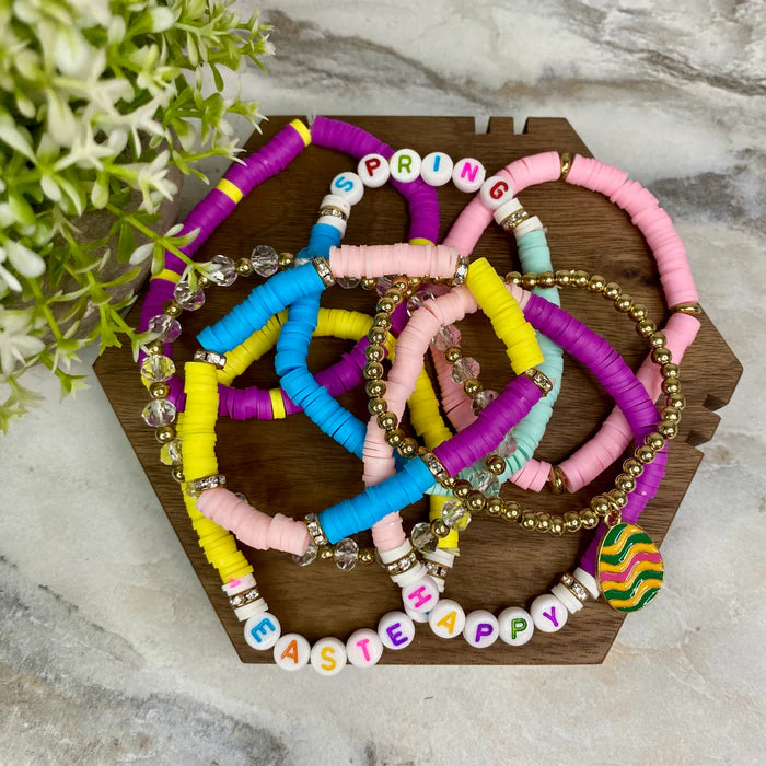 One Mystery Bracelet - Clay + Bead - Easter Mix #2