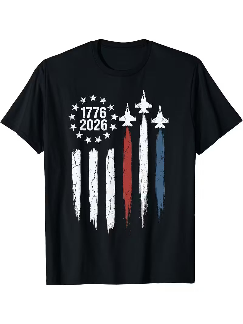 Unisex 1776 - 2026 Vinyl Graphic T-Shirt
