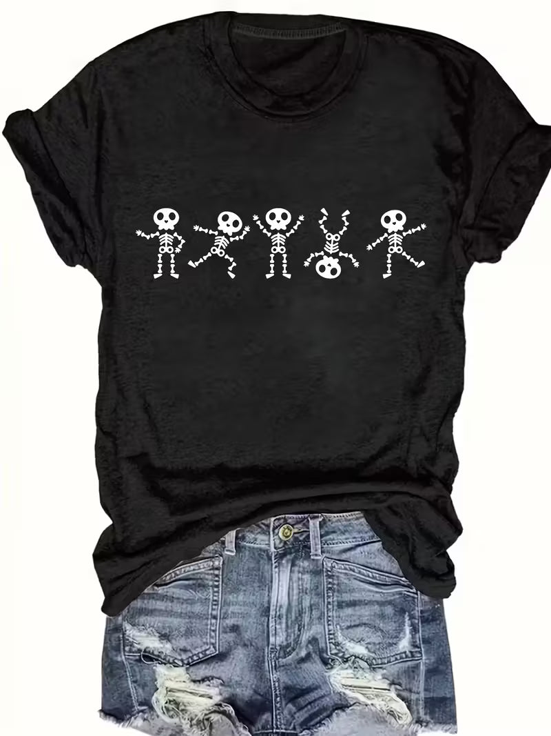 Preorder Women's Plus Size Dancing Skelton T-Shirt