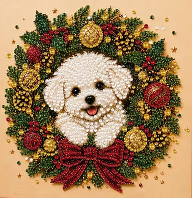 Preorder Puppy Wreath Pearl Painting Kit