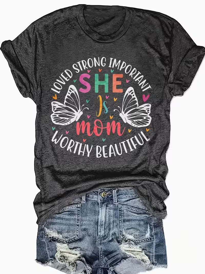 Women's Plus She Is Mom T-Shirt