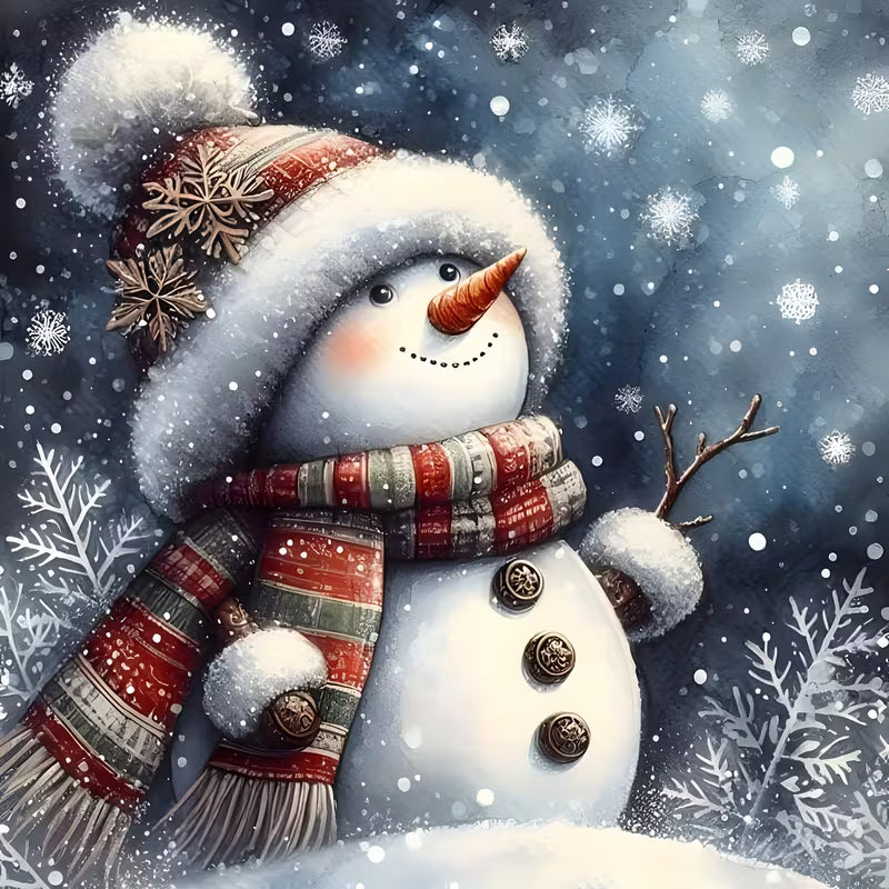 Preorde Snowing Snowman Diamond Art Painting Kit