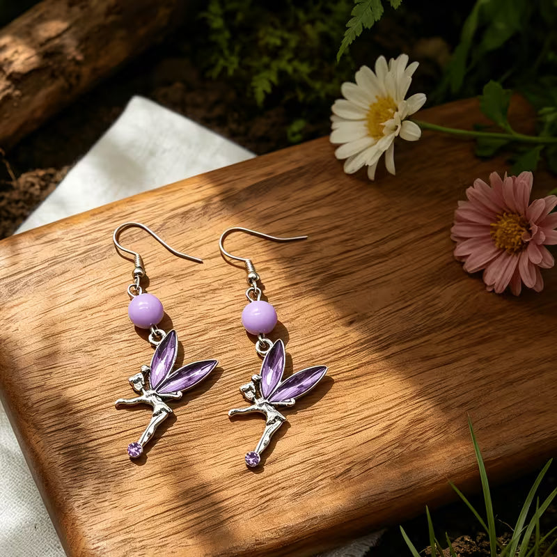 Purple Fairy Earrings