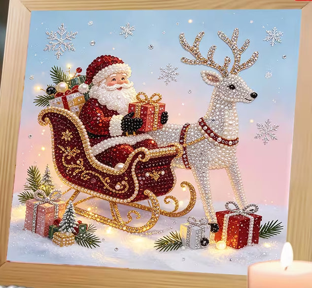 Santa Sleigh Pearl Painting Kit
