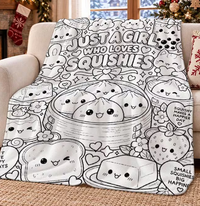 DIY Coloring Blanket - Just A Girl That Loves Squishie