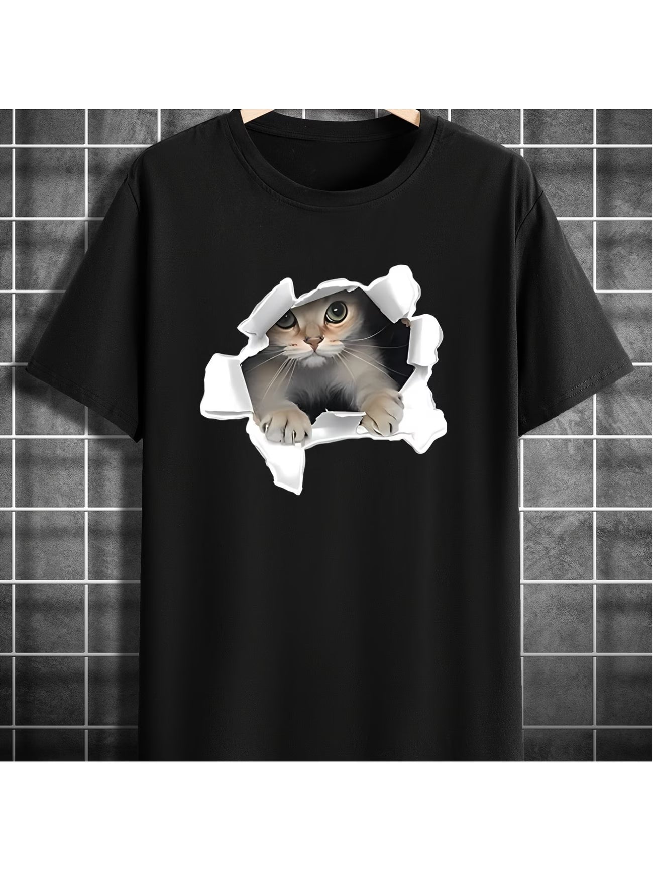 Unisex Kitten Vinyl Graphic T-Shirt