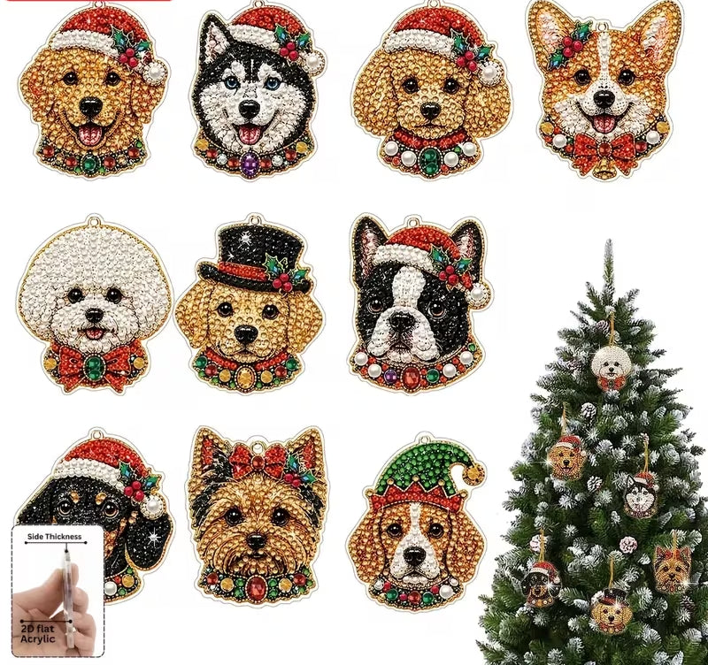 Preorder 10 Diamond Art Dog Ornaments