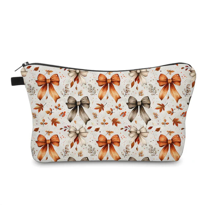 Halloween Fall - Bow Leaves Water Resistant Pouch