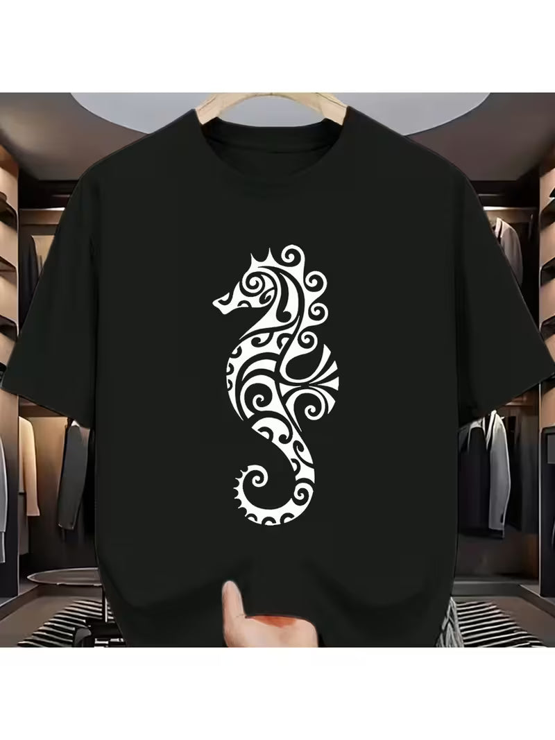 Unisex Seahorse Vinyl Graphic T-Shirt