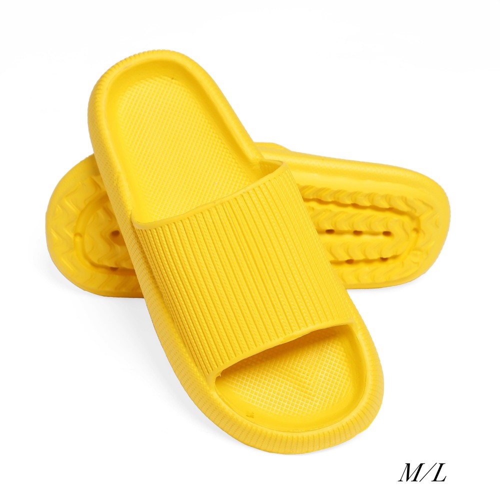 Unisex EVA Super Soft Thick Sole Slide Sandals Featuring Vertical Braided Lines