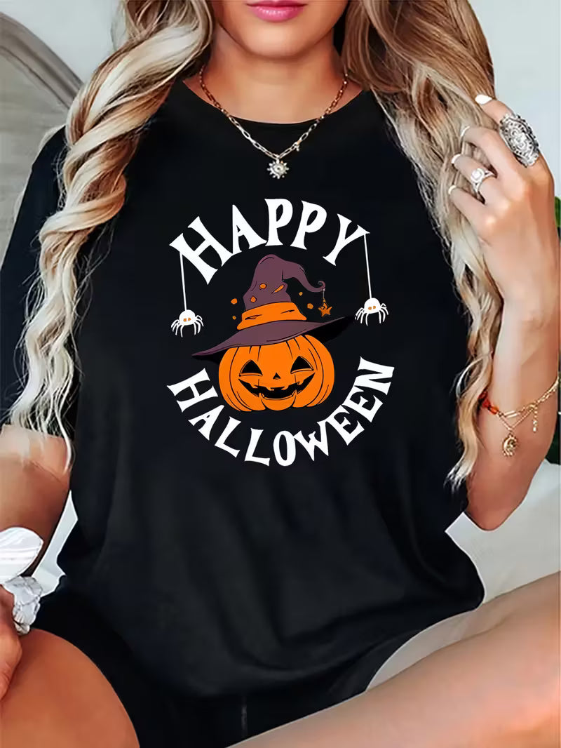 Preorder Women's Plus Size Happy Halloween T-Shirt