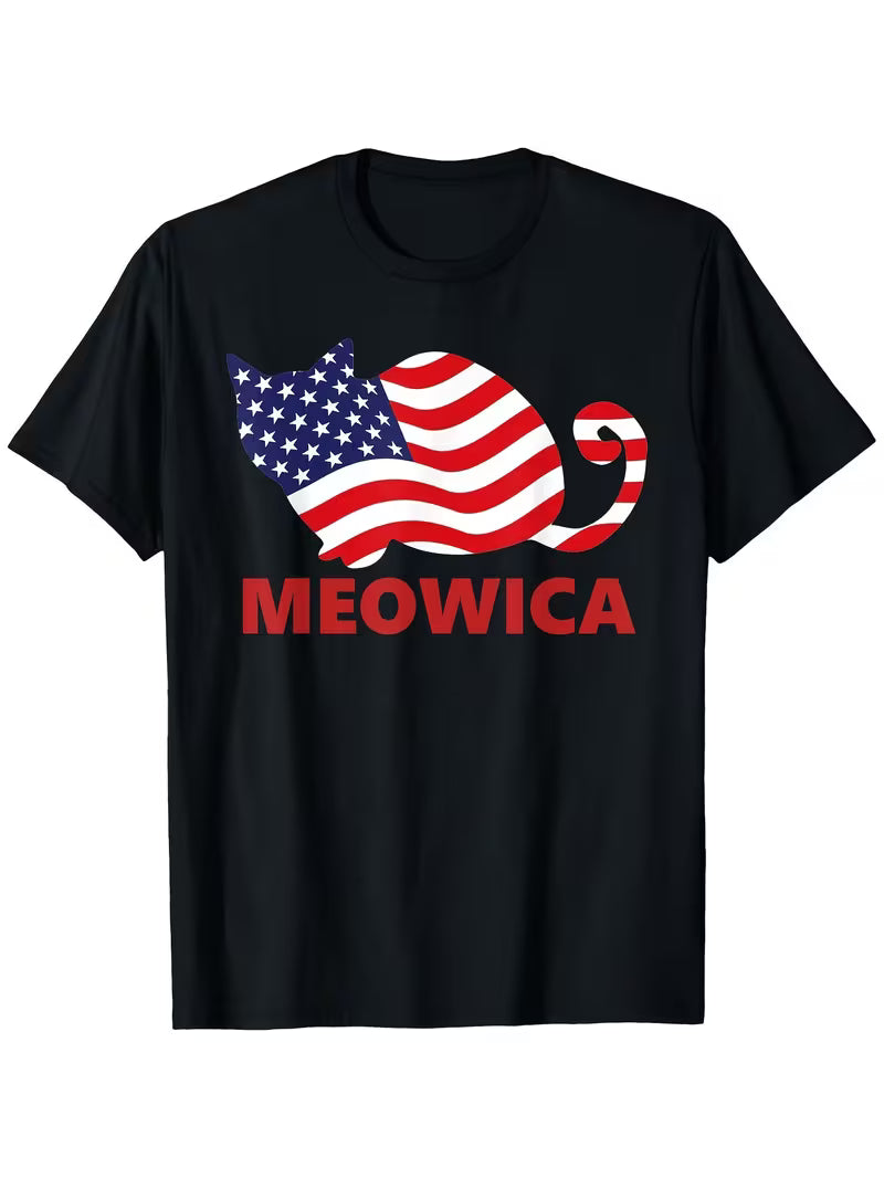 Unisex Meowica Vinyl Graphic T-Shirt