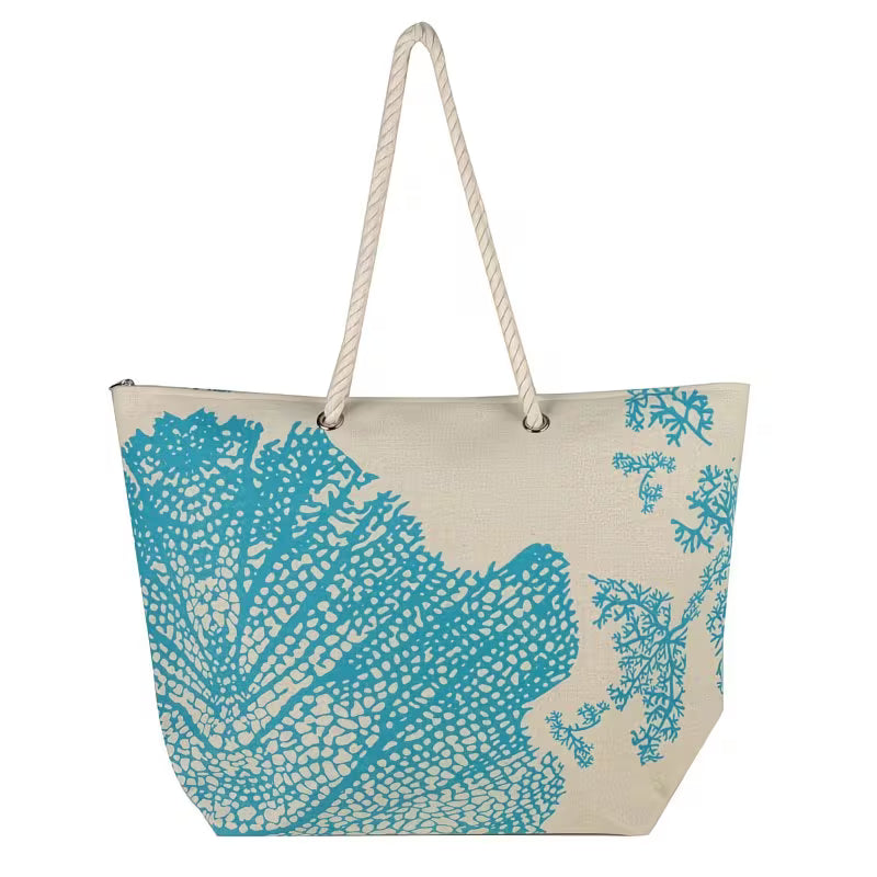 Coral Print Tote