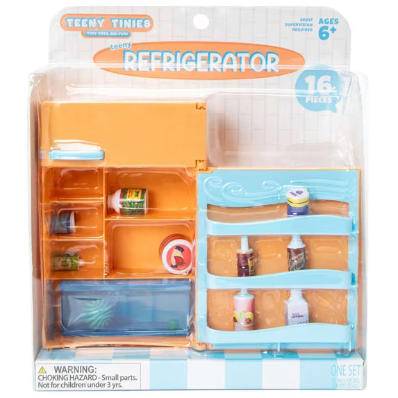 Teeny Tinies! Teeny Refrigerator Playset (Orange)