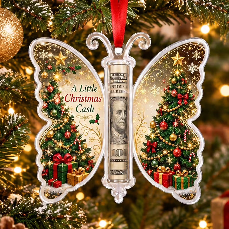 Butterfly Money Holder Christmas Ornament - Tree