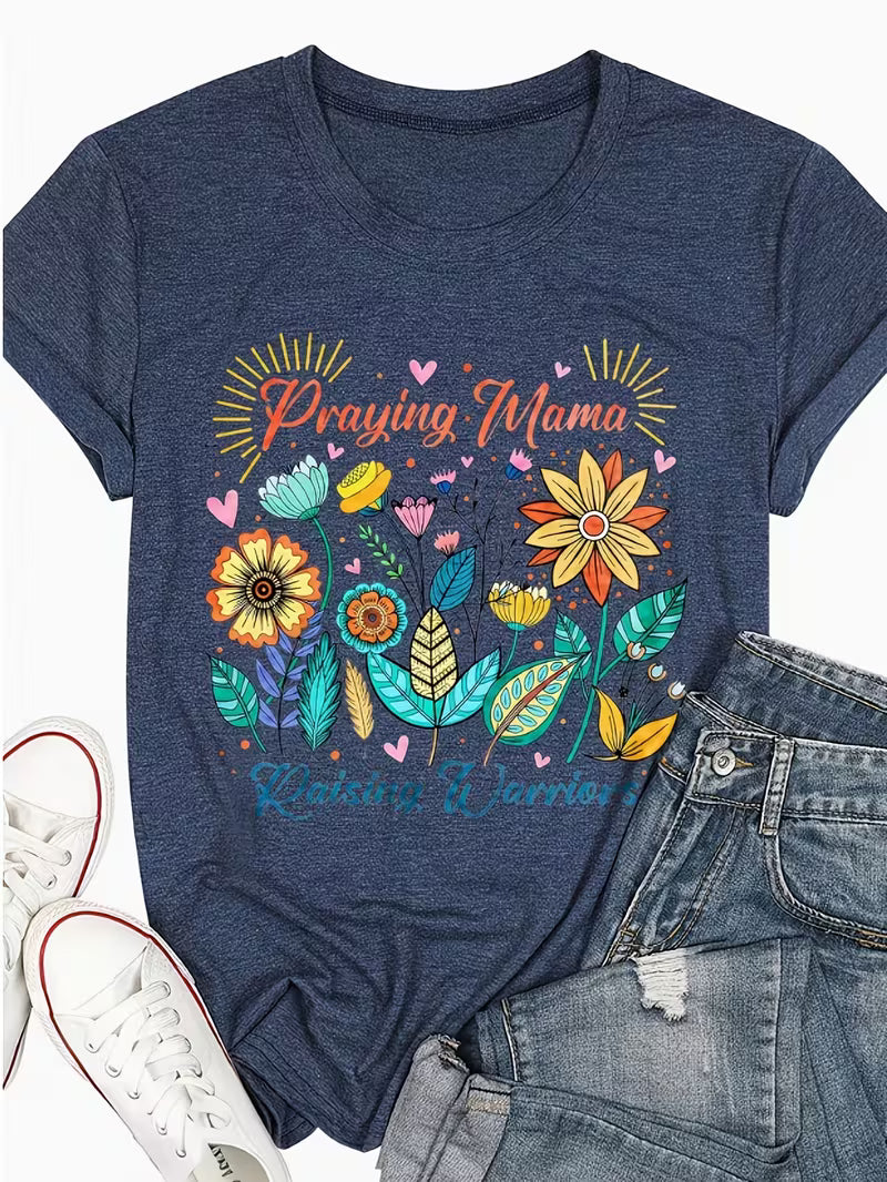 Women's Plus Praying Mama T-Shirt