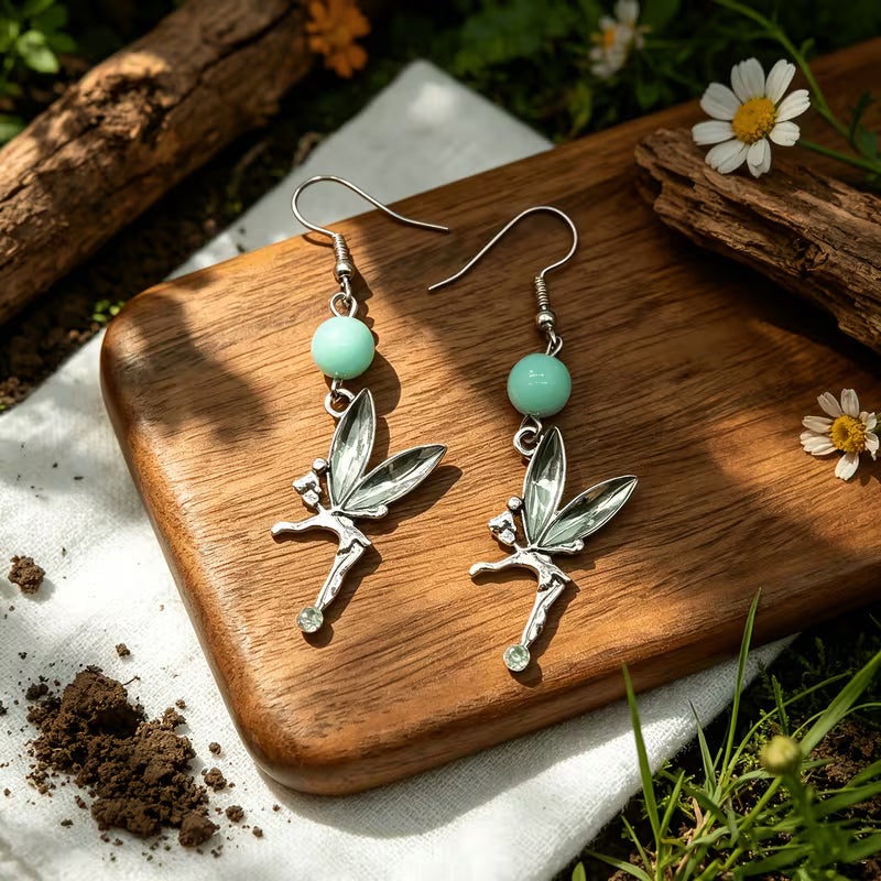 Green Fairy Earrings