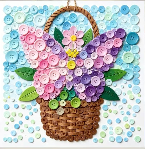 Preorder Flower Button Diamond Art Painting Kit