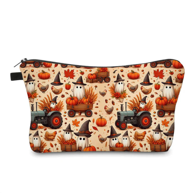 Halloween Fall - Ghost Hayride Water Resistant Pouch