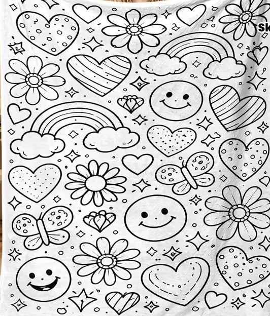 Preorder Kid's Coloring Blanket - 30 X 40 - Smile