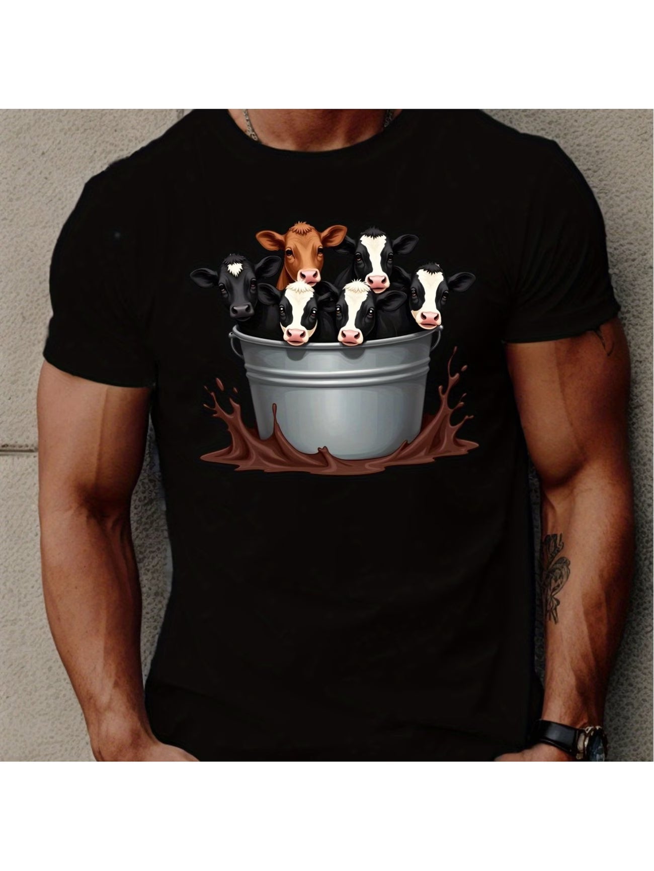 Unisex Cows Vinyl Graphic T-Shirt