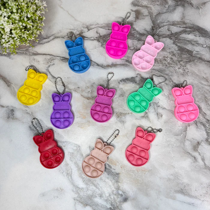 One Mystery Color Bubble Pop Keychain - Easter - Bunny