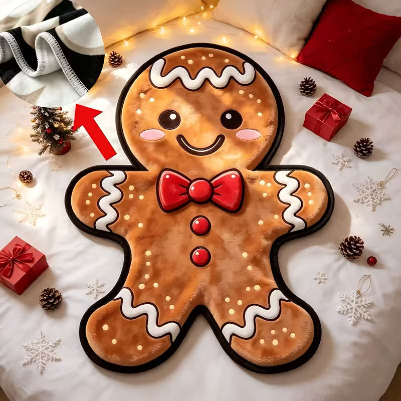 Preorder Gingerbread Man Shaped Blanket