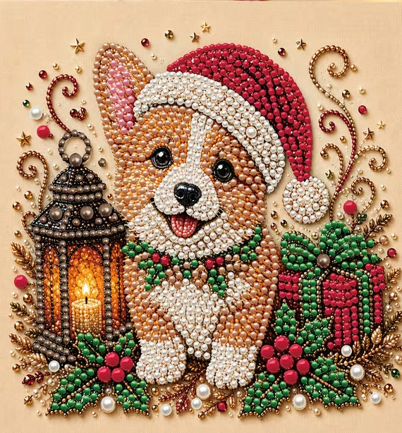 Preorder Christmas Puppy Pearl Painting Kit
