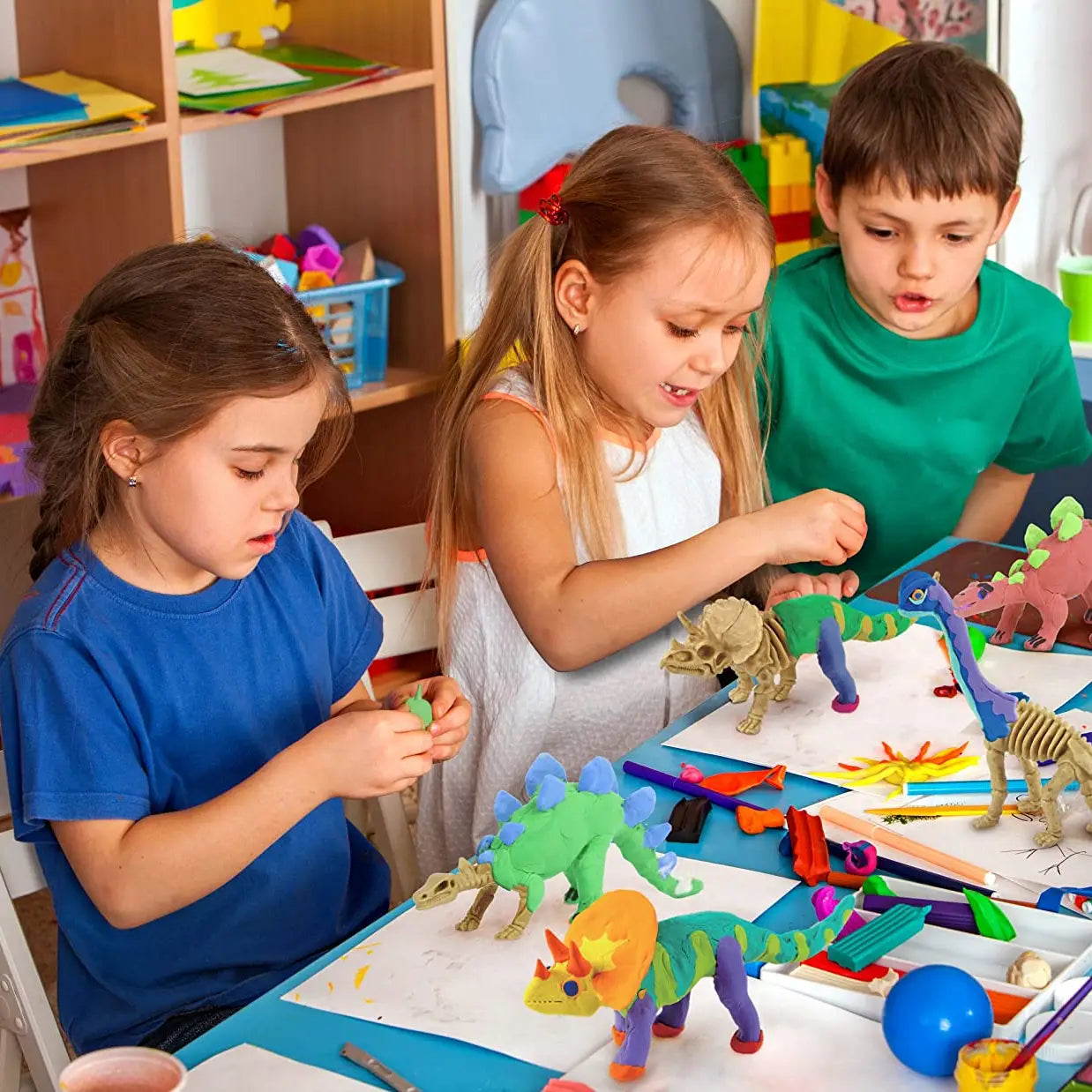 Dino Clay Models with Modeling Clay