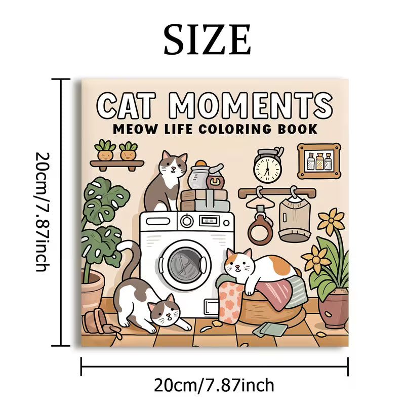 Cat Moments Coloring Book