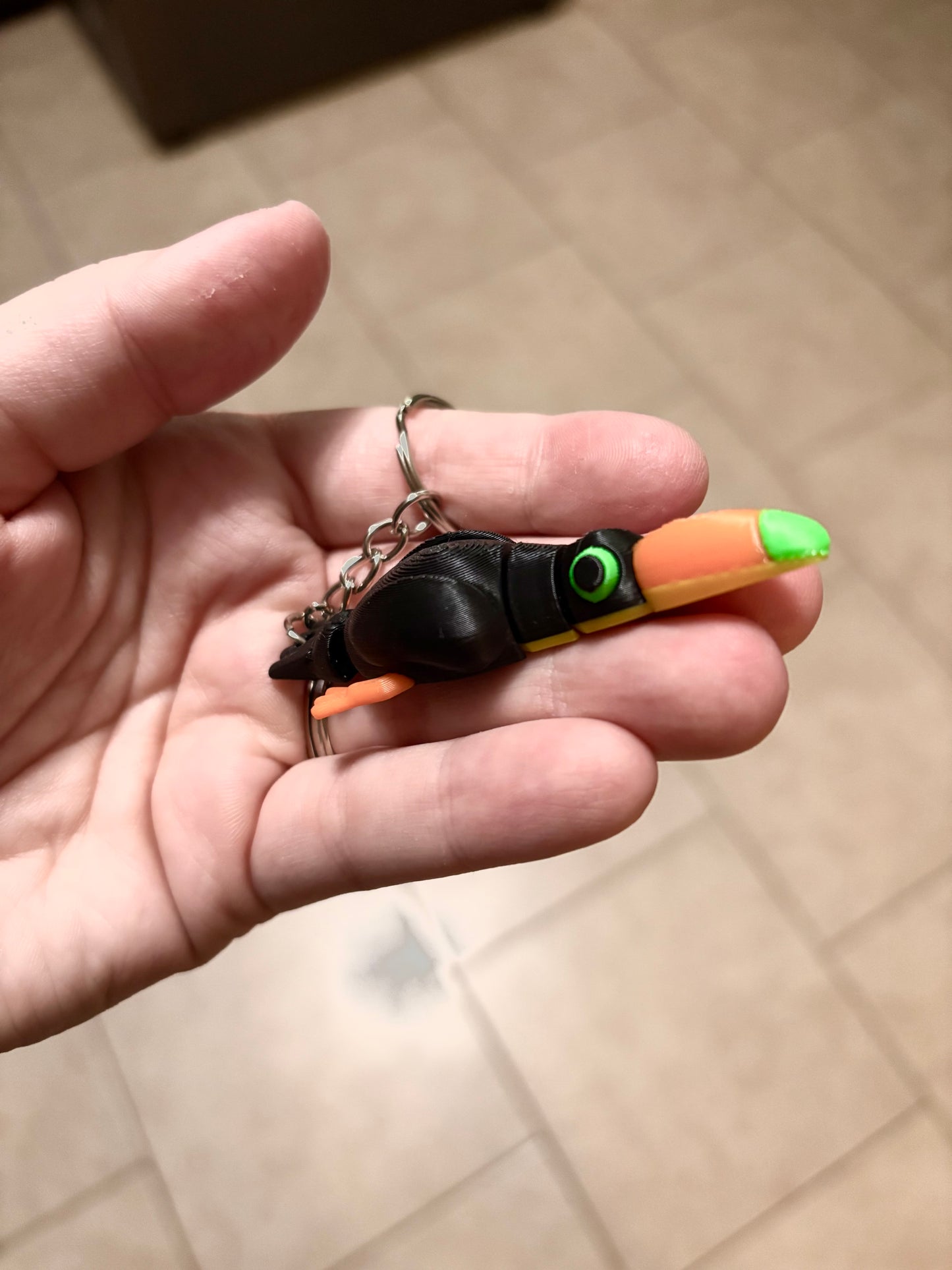 Made by Mike: Flexi Toucan Keychain