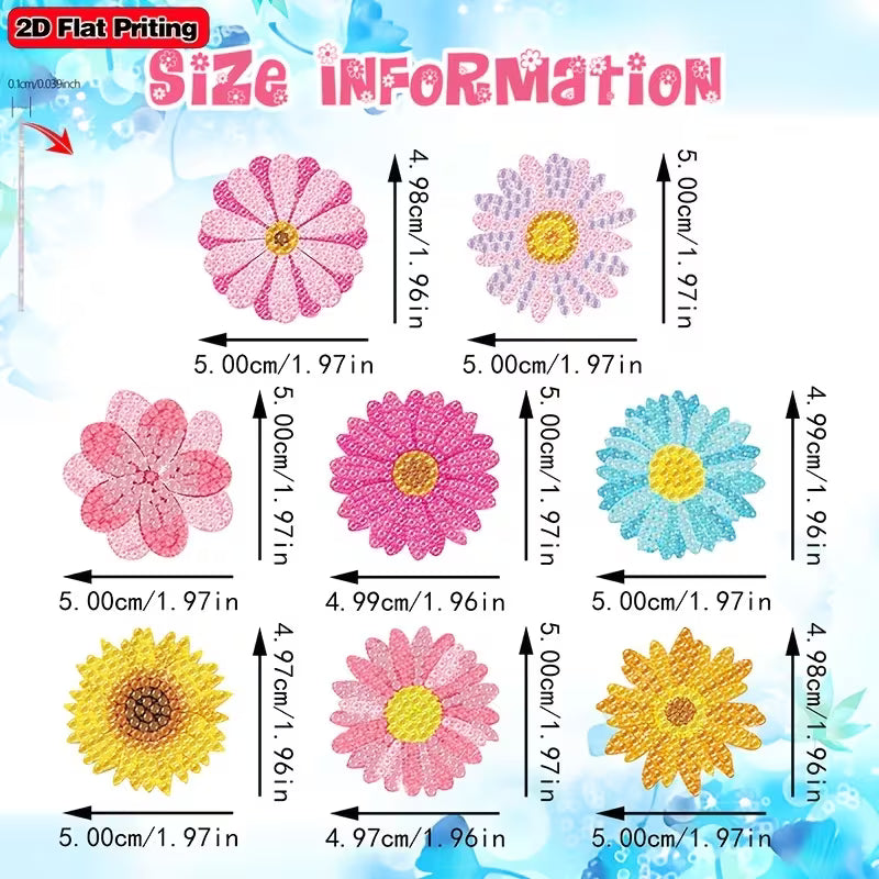 Preorder 8 Flower Diamond Art Earrings