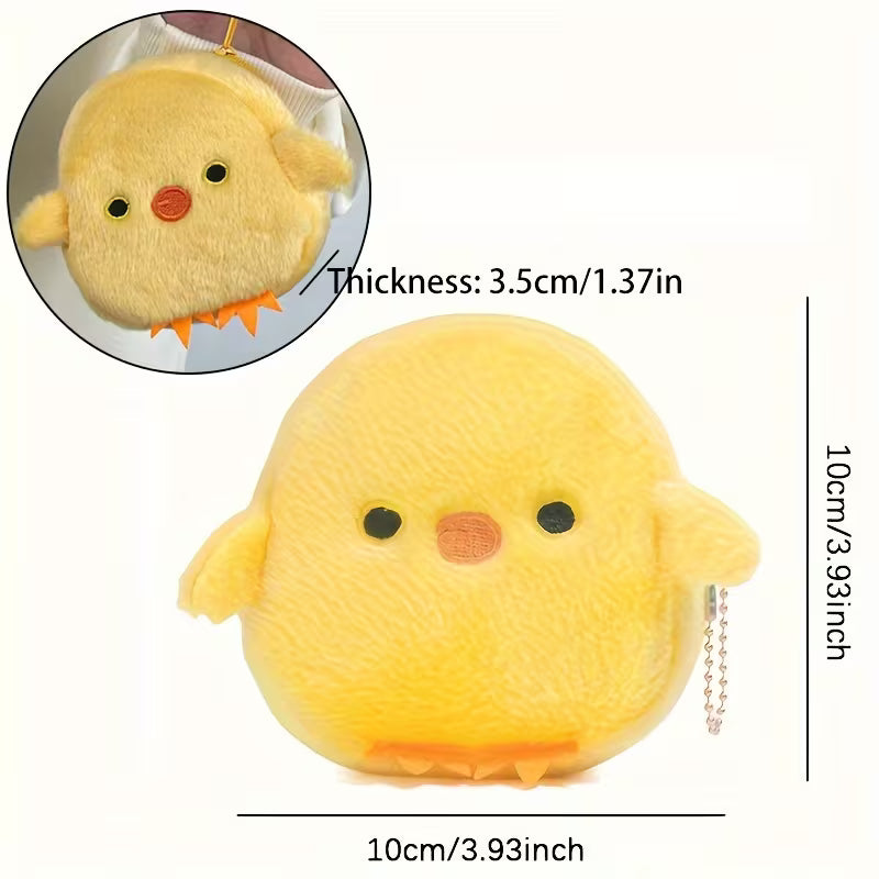 Plush Chick Coin Purse Keychain