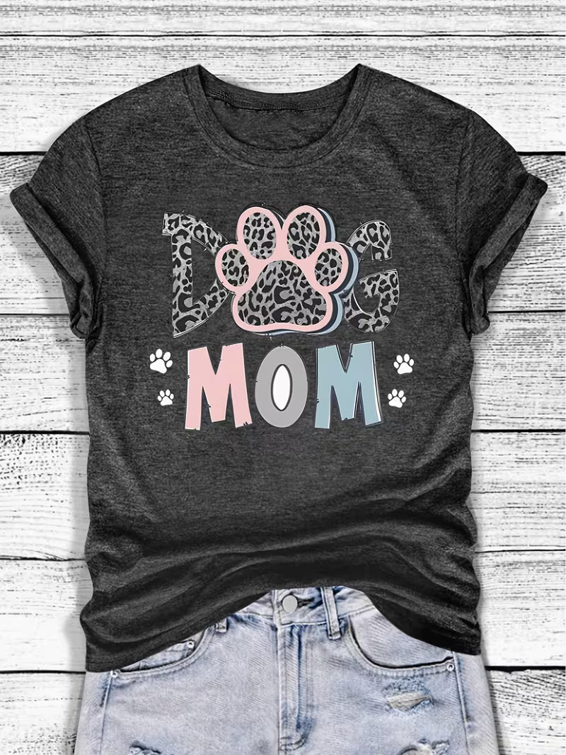 Women's Plus Dog Mom T-Shirt