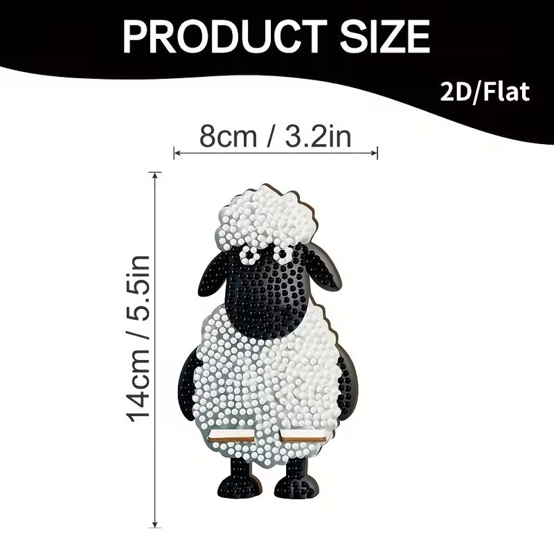 Preorder Wooden Lamb Diamond Art Phone Stand