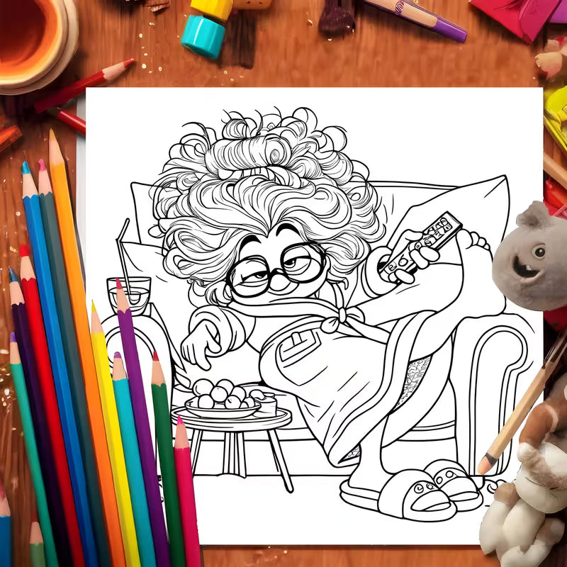 Gorgeous Grandma Coloring Book
